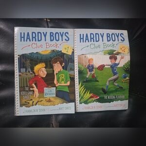 The Video Game Bandit + Missing Playbook (Hardy Boys Clue Book 1 + 2 Lot)